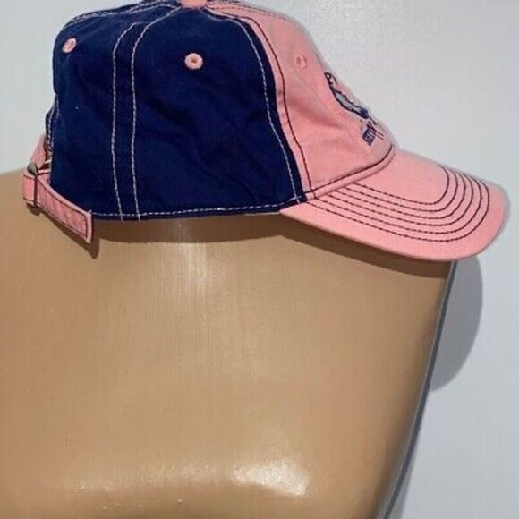 Simply Southern Women's Pink Blue Keep It Preppy Sea Turtle Strap Back Cap OS - Picture 2 of 8